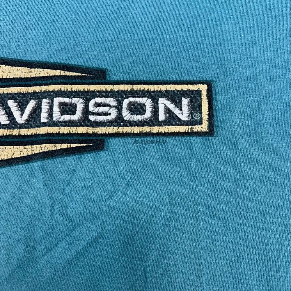 Vintage Harley Davidson Graphic Tee Mens Large Short Sleeve Florida Blue Shirt